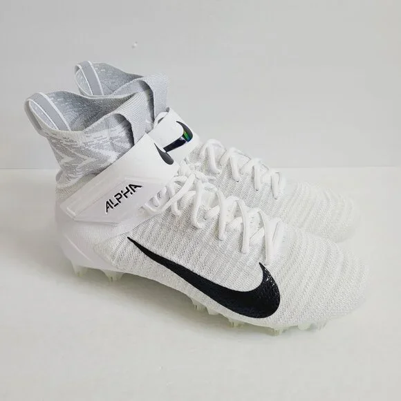NEW Nike Alpha Menace Elite 2 Football Cleats BV3298-100 Size 12.5 Wide White
